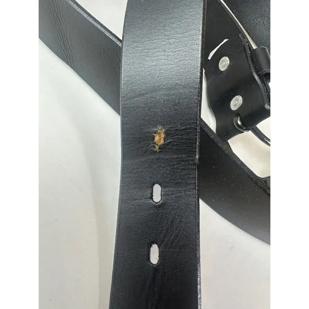 Levi's 100% Genuine Leather Belt in Smooth Leather Black 17LV0204 Men's Size 44